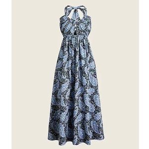 NWT J.Crew Collection Halter Cutout Dress in Ratti® Pacific Paisley Size 2
